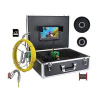 Cámara para Desagües, 9 pulgadas 1 7 mm Cámara de inspección tubería Impermeable impermeabilizando el endoscopio la videos Sistema cámara del sistema detección pozo TV 40M(F9119D-50M)