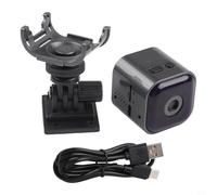Cámara para mascotas 1080P para mini interior inalámbrica para CCTV con intercomunicador bidireccional detección de movimiento para seguridad en el hogar, monitor de perro y gato, color negro