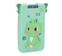 Cámara para Niños 48MP 1080p Lente Rotativa de 2.8 Pulgadas Cámara Táctil a Todo Color con Reproductor de Música Patrón de Dinosaurio Verde