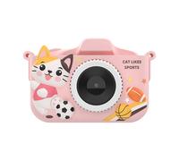 Cámara para niños a prueba de golpes con doble enfoque automático, 28 marcos de fotos, reproducción de música, juegos de aprendizaje, diseño de fácil agarre, cámara de fotografía para niños