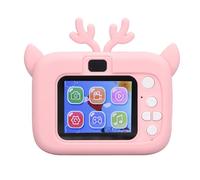 Cámara para Niños, Cámara para Niños de 5 V, Regalo de Cumpleaños, Juego de Gestión del Tiempo con Enfoque Automático, Pantalla a Color de 2 Pulgadas para la Escuela (Rosa
