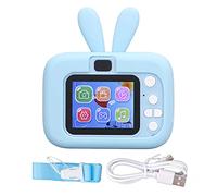 Cámara para niños con enfoque automático Dual Shot USB Charge 20MP Juguete para Cámara Selfie para Niños Ángulo Redondo para Exteriores (Azul)