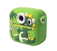 Cámara para niños con forma de dinosaurio, impresora fotográfica instantánea, grabadora de video 1080P, pantalla de 2.4 pulgadas, batería de 400 mAh, herramienta de aprendizaje lúdica, cámara digital