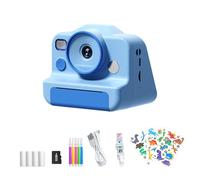 Cámara para niños con impresora fotográfica instantánea, video 1080P, pantalla de 2.4 pulgadas, tarjeta de 32 GB, ABS segura para niños, regalo instantáneo, cámara de juguete con impresión fotográfica