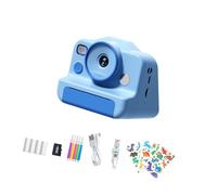 Cámara para niños con impresora fotográfica instantánea, video 1080P, pantalla de 2.4 pulgadas, tarjeta de 32 GB, ABS segura para niños, regalo instantáneo, cámara de juguete con impresión fotográfica