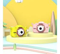 Cámara para niños con video HD de 1080P, resolución de foto de 20 MP, almacenamiento de 32 GB, pantalla IPS de 2.0 pulgadas, zoom digital de 8x y actividades de rompecabezas interactivas (amarillo 32G