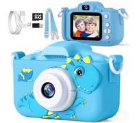 Cámara para niños de 3, 4, 5, 6, 7, 8, 9 años de edad, cámara para niños pequeños, selfie 1080P HD Video Dual Lens, juguetes para niños pequeños, regalos de cumpleaños de Navidad con tarjeta SD de 32
