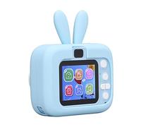 Cámara para Niños de Doble Lentes de 20MP, Grabación de 1080p, Grabación Cronometrada, Juegos, Corrección de Color, Tarjeta de Memoria 32 G y Lector (Blue)
