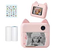 cámara para niños HUIOP P1 Kids Camera 32GB Niños Instant Camera Impresora de fotos de 2.4 pulgadas Pantalla IPS Regalos de cumpleaños de Navidad para niñas con soporte de papel de impresión WIFI