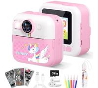 Cámara para niños, juguetes de impresión instantánea, cámaras para niños y niñas, juguetes de 3 a 12 años, cámaras de video 1080P, regalos de cumpleaños de Navidad, juguete de cámara digital para