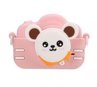 Cámara para Niños, Mini DV de Dibujos Animados, Cámara Digital para Niños, Juguete de 2 MP, Cómoda Forma Redondeada, Material de Calidad, Funciones Múltiples, Contenido (Rosa)
