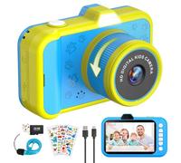 Cámara para Niños, Pantalla Grande de 3,5 Pulgadas 1080P HD 48 MP Camara Fotos Infantil con Lente de Zoom Giratorio 360° Flash LED Juguete de Regalo para Niños para 3 4 5 6 8 7 9 10 Años Niños Niñas