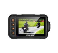 Cámara para salpicadero de motocicleta - Grabación de cámara de 3 pulgadas, grabación en 1080P, resistente al agua y gran angular, vista delantera y trasera, adecuada para coche y motocicleta