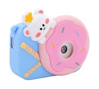 Cámara Pequeña Compacta Lente Dual de 1080p Cámara Digital Digital Focus Auto Juegos Música con Filtros Cartoon Photo Frames a Prueba de Golpes para Viajar (Blue)