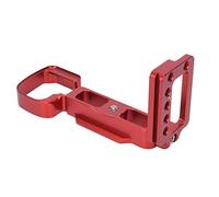 Cámara Placa de liberación rápida en Forma de L, Soporte de aleación de Aluminio Soporte en L Soporte de Placa Vertical Adaptador de Agarre Manual con Interfaz AS estándar de 39 mm (Rojo)