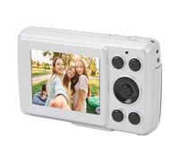 Cámara portátil, cámara compacta con zoom digital 16X y enfoque automático para uso diario (gris plateado)