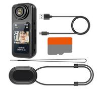 Cámara portátil compacta: cámara de acción mini de alta resolución con soporte de clip, grabadora de video portátil | Dispositivo POV manos libres para paseos para mascotas, cuidado del bebé, ciclismo