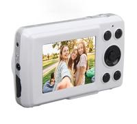 Cámara portátil de 2.4 pulgadas, zoom digital 16X, 1080P, 16 MP, enfoque automático, estabilización multieje, cámara digital para fotografía y video (blanco)