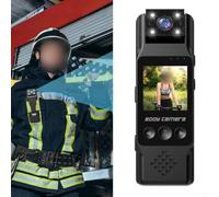 Cámara portátil de la acción 1080P, cámara portátil del cuerpo pequeño con la lente giratoria de 180° parte posterior magnética Clip Mount 1000MAh batería para el viaje (L13WIFI)