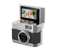 Cámara portátil de metal ABS del tamaño del pulgar con pantalla abatible HD de 0.96 pulgadas, carga tipo C, batería de 200 mAh, tamaño compacto para viajes, vlog, fiesta, llavero, fotografía, naranja