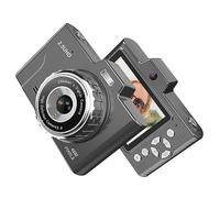 Cámara portátil para niños, 1080P, cámara compacta de 48 MP, lentes duales, zoom óptico de 8 x, compatible con tarjeta de memoria TF de 32 GB, mini cámara CCD con pantalla TFT de 2.8 pulgadas, gran