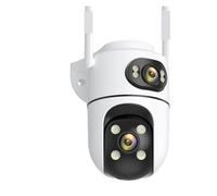 Cámara PTZ WiFi HD de 10 MP y 5K for exteriores, lente dual de 8 MP, pantalla dual, seguimiento automático con IA, impermeable, CCTV, audio y videovigilancia, cámara IP(AU Plug,10MP Add 64G Card)