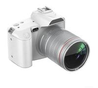 Cámara réflex digital con doble lente, zoom óptico de 16X y apertura F2.7, pantalla táctil de 3.-pulgadas, control WiFi para fotografía, kit de viaje compacto para principiantes (blanco)