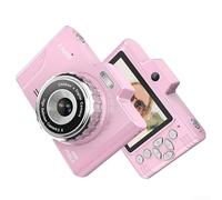 Cámara retro para estudiantes, pantalla de 2.8 pulgadas, 48 MP, 2.5 K, cámara digital compacta de vlogging, cámara de fotos portátil para principiantes (rosa 32G)