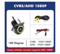 Cámara Reversa Cámara visión Trasera para Coche Lente Ojo pez 4K 180 Grados Nocturna Full HD, Marcha atrás AHD 1080p estacionamiento vehículos(1080P A)