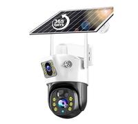 Cámara Sim 4G Solar 8MP 4K cámara de vídeo baja potencia for exteriores visión nocturna Audio bidireccional PIR IP CCTV con Panel(4MP Add 64GB Card)