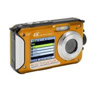 Cámara Subacuática 4K 56MP, Cámara Digital Compacta Impermeable de 10 PIES, Cámara de Acción de Pantalla Dual con Zoom Digital 16x con Tarjeta de 64 GB, Temporizador Automático,