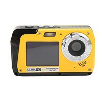 Cámara Subacuática 4K 56MP, Cámara Digital Impermeable de 10 Pies, Zoom Digital 18X, Cámara de Apuntar y Disparar para Niños con Pantalla Dual Selfie, para Niños, Niñas,