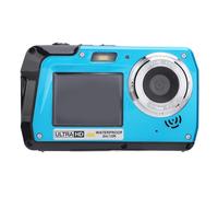 Cámara Subacuática 4K, Cámara Digital Impermeable de 56 MP y 10 Pies con Pantallas Duales Delanteras Traseras, Luz de Relleno Incorporada, Batería de 1500 Mah, para Bucear,