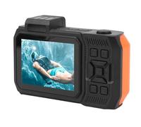 Cámara Subacuática 4K de 65 MP, Cámara Digital Resistente Al Agua de 33 Pies, Cámara Subacuática de Doble Pantalla para Selfie con Enfoque Automático para Esnórquel, Zoom 10X