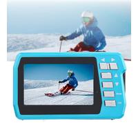 Cámara Subacuática 4K, Full HD 56MP 16X Zoom Digital Cámara Digital Impermeable de 10 Pies, Cámara de Video Selfie Compacta de Pantalla Dual para Snorkel Natación, Batería de