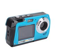 Cámara Subacuática 4K, Pantallas Duales con Zoom 16X de 56MP, Cámara Digital Impermeable de 10 Pies, Carga y Grabación Al Mismo Tiempo, para Nadar, Hacer Rafting y Surfear
