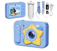 Cámara subacuática, cámara digital impermeable de 48 MP, 5 pies con tarjeta de 32 GB, enfoque automático flotante cámara impermeable con visualización HD, zoom digital 8X, para parque acuático