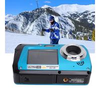 Cámara Subacuática con Cámara Impermeable 4K, Cámara Digital con Zoom Digital de 56MP 16X, Pantallas Duales Impermeables de 10 Pies, Cámara Digital de 1500mAh para Natación,