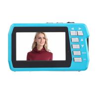 Cámara Subacuática de 10 Pies, Cámara Digital Impermeable 4K 56MP con Pantallas Duales, Cámara Recargable con Zoom de 16X para Apuntar y Disparar para Nadar, Hacer Rafting, Surfear
