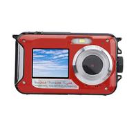 Cámara Subacuática de 2.7K, Cámara Impermeable de 11 Pies Cámara Subacuática Selfie de Pantalla Dual con Enfoque Automático de 48MP para Snorkel Cámara Digital Flotante Compacta