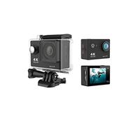 Cámara subacuática Ultra HD H9R 12MP 2 Pulgadas LCD 30M Impermeable 170D Control Remoto Bicicleta cámara de vídeo cámara Deportiva al Aire Libre(H9 0ption4,Nero)