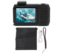 Cámara Submarina 4K 65MP Autocomontenimiento 2.88in 1.44in Pantalla Dual 2500mAh 33 Pies Cámara de Prueba de Agua Cámara Digital Submarina para Snorkel (Orange)