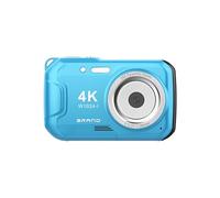 Cámara submarina 4K UHD, cámara digital de 64 MP Autofocus impermeable con tarjeta de 32 GB, IP68 y 16 FT cámara subacuática con pantallas IPS HD, zoom digital flotante 16X, luz de iluminación, para