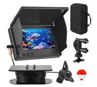 Cámara Submarina para Pesca, Buscador de Peces con Pantalla IPS 4,3" y Cable 30m, Visión Nocturna Infrarroja, Gran Angular, Impermeable IP65, para Pesca en Hielo, Lago, Río, Mar y Barco