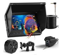 Cámara Submarina para Pesca con Pantalla IPS de 4,3" y Cable de 30 m, Cámara de Pesca con Visión Nocturna, Objetivo Gran Angular para Pesca en Mar, Río y Hielo