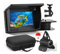 Cámara submarina Pesca, Sonda de pesca con cámara sumergible - Pantalla IPS de 4,3 pulgadas, 30 m cable, 5000 mAh, IP65, 220° Gran ángulo, Visión Nocturna - para mar, hielo, río, lago