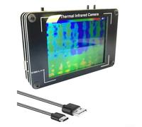 Cámara térmica infrarroja LCD portátil de 3.2 pulgadas con sensor MLX90640, cámara de medición de temperatura con frecuencia de actualización de 8 Hz y carga USB-C, batería de hasta 10 horas