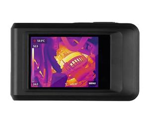 Cámara termográfica Testboy TV 296 con Bluetooth y WiFi, cámara de infrarrojos (transmisión en tiempo real al teléfono móvil, memoria flash integrada de 16 GB, compatible con Bluetooth y WiFi)