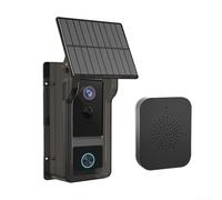 Cámara Timbre Con Cubierta Solar, Videoportero Inalámbrico Para Tuya, Detección De Movimiento PIR, IP65 Impermeable, Visión Nocturna