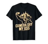 Cámara Tímido Mi Culo Divertido Bigfoot Selfie Sasquatch Diseño Camiseta